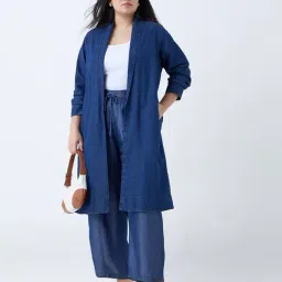 Gia by Westside Dark Blue Denim Shrug image 3