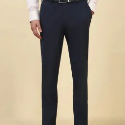 Allen Solly Navy Slim Fit Trousers-picture-16