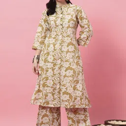 MAHUKAA Women Ethnic Motifs Printed Regular Kurta with Trousers & With Dupatta-picture-33