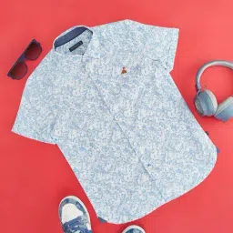 Pantaloons Junior Kids Blue Cotton Floral Print Full Sleeves Shirt-image-24