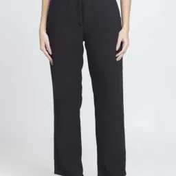 SHAYE Black Casual Trousers-picture-36