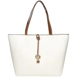 Anne Klein White Solid Tote Handbag with Pouch-picture-33