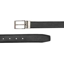Red Tape Black & Dark Brown Leather Reversible Belt image 4