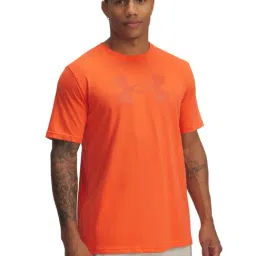 Under Armour Orange Regular Fit Printed Sports T-Shirt-image-86