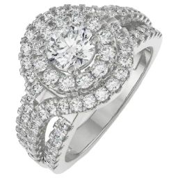 Emori 18k White Gold & Diamond Duo Halo Engagement Ring-picture-13