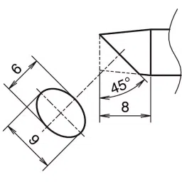 Hakko Replacement Tip T53 Series Correspondence FX-9707 / FX-9708, T53-BC6090 image 2