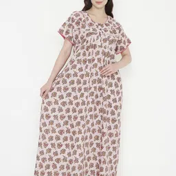 NIGHTSPREE Printed Maxi Nightdress-picture-41