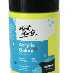 Mont Marte Acrylic Colour Paint 300ml - Lemon Yellow-picture-11