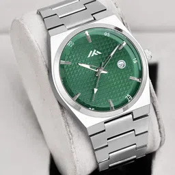 ON TIME OCTUS Men Brass Printed Dial & Stainless Steel Bracelet Style Straps Analogue Watch MT-823 GREEN-picture-22