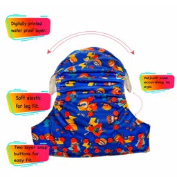 Dumbledo Free Size Cloth Diaper with Hemp & Cotton Pad/Insert - Leak-Proof, Stylish, Superior Absorbency - Adjustable For 3 Months to 3 Years, Pack of 4 image 2