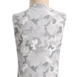 Rikidoos Cotton Full Sleeves Abstract Printed 3 Piece Party Suit Set With Bow - Black & Light Grey image 3