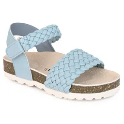 Briskers Basket Weave Designed Sandals - Sky Blue image 4