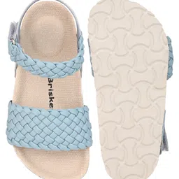 Briskers Basket Weave Designed Sandals - Sky Blue image 5