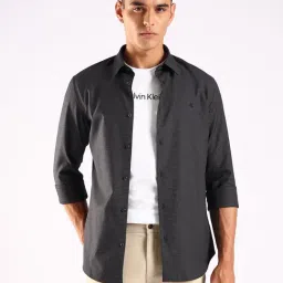 Calvin Klein Jeans Black Cotton Slim Fit Printed Shirt-picture-21