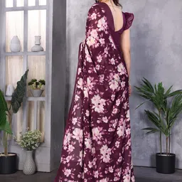 MAHALASA Floral Pure Georgette Saree image 5