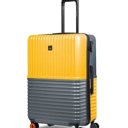 Nasher Miles Istanbul Hard-Sided ABS and PC Check-in Yellow and Grey 75cm Trolley Bag image 3