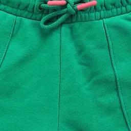 Tommy Hilfiger Girls Green Solid Relaxed Fit Shorts image 3