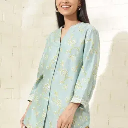 Fabindia Blue Printed Tunic-picture-16