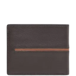 TOMMY HILFIGER Glasgow Brown Leather Striped Bi-Fold Wallet for Men image 3