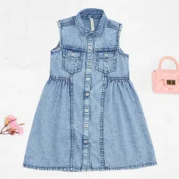 Pantaloons Junior Girls Blue Dress-image-72