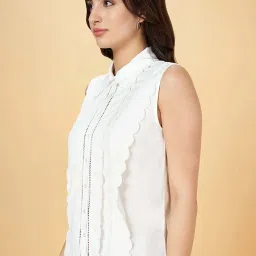 Annabelle by Pantaloons Bright White Regular Fit Top image 3