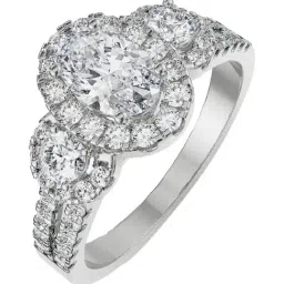 Emori 18k White Gold & Diamond Luminous Halo Engagement Ring-picture-39