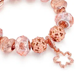 Peora Stylish Rose Gold Plating Synthetic Stone & Beads Bracelets image 3