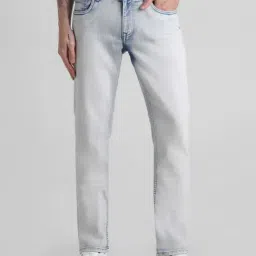Jack & Jones Light Blue Denim Cotton Slim Fit Jeans-picture-26