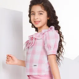 Peppermint Kids Pink & White Checks Top image 3