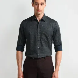 Arrow Green Cotton Slim Fit Printed Shirt-picture-22