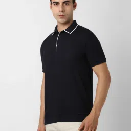 Van Heusen Navy Regular Fit Polo T-Shirt image 3