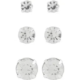 Accessorize London Silver Ball Stud Earrings - Set of 3-picture-19