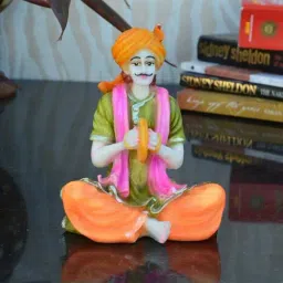 eCraftIndia Rajasthani Musician Playing Hand Cymbals Handcrafted Decorative Polyresin Showpiece-picture-31