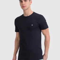 United Colors of Benetton Navy Cotton Slim Fit T-Shirt-image-53