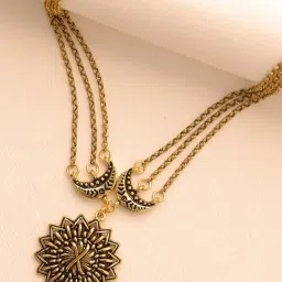 Voylla Gold Woven Wonders Intertwined Choker Necklace-image-90