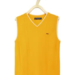 allen solly junior Allen Solly Kids Yellow Self Design Sweater-picture-37
