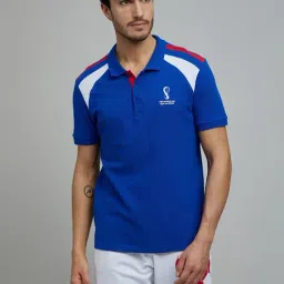 celio* FIFA Blue Regular Fit Polo T-Shirt-image-34