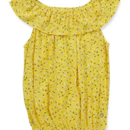 Gini & Jony Kids Yellow Cotton Printed Top-picture-11