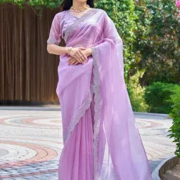 Saree Mall Purple Embellished Sarees With Unstitched Blouse-picture-21