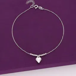 Kai Jewel Sterling Silver Heart Charm Anklet for Women-picture-40