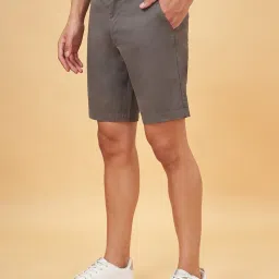 Byford By Pantaloons Glacier Gray Slim Fit Shorts image 3