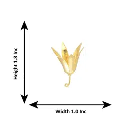 Sri Jagdamba Pearls 800 Silver Gold Plated Lilly Flower - 5 gm image 3