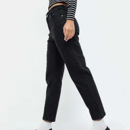 Ginger by Lifestyle Black Cotton Mid Rise Jeans image 3