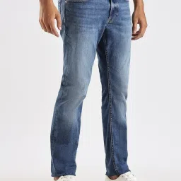 CALVIN KLEIN JEANS Blue Cotton Slim Fit Solid Trousers image 3