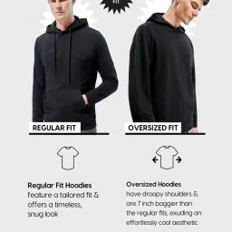 Bewakoof Black Relaxed Fit Graphic Oversized Hoodie image 3