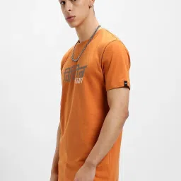 Bewakoof Orange Regular Fit Printed T-Shirt image 3