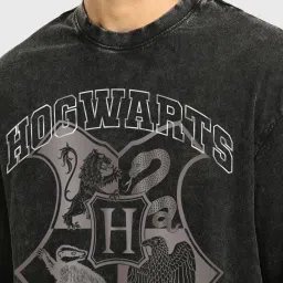 Bewakoof Black Cotton Relaxed fit Graphic T-Shirt image 3