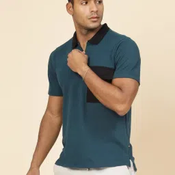 Rigo Men Teal Oversized Polo T-Shirt image 3