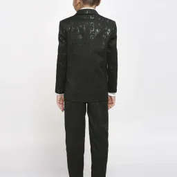 Kids Island Boys Green & White Embroidery Full Sleeves Suit Set image 3