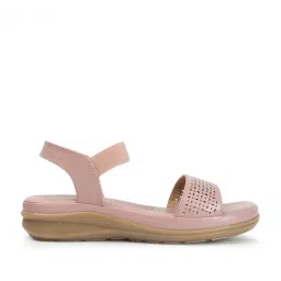 Carlton London Women's Peach Ankle Strap Wedges image 3